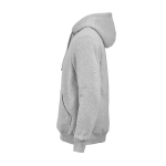 Unisex organic cotton hoodie 340g/m² Tulum marbled grey colour third view