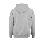Unisex organic cotton hoodie 340g/m² Tulum marbled grey colour rear view