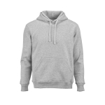 Unisex organic cotton hoodie 340g/m² Tulum marbled grey colour front view