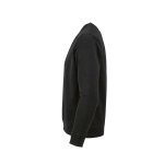 Unisex organic cotton sweatshirt with French terry 300 g/m² Capri black colour third view