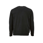 Unisex organic cotton sweatshirt with French terry 300 g/m² Capri black colour rear view