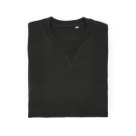 Unisex organic cotton sweatshirt with French terry 300 g/m² Capri black colour second front view