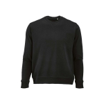 Unisex organic cotton sweatshirt with French terry 300 g/m² Capri black colour front view