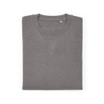 Unisex organic cotton sweatshirt with French terry 300 g/m² Capri grey colour second front view