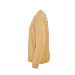 Unisex organic cotton sweatshirt with French terry 300 g/m² Capri yellow colour third view