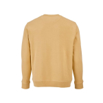 Unisex organic cotton sweatshirt with French terry 300 g/m² Capri yellow colour rear view