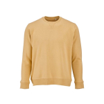 Unisex organic cotton sweatshirt with French terry 300 g/m² Capri yellow colour front view