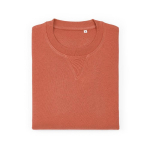 Unisex organic cotton sweatshirt with French terry 300 g/m² Capri orange colour second front view