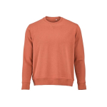 Unisex organic cotton sweatshirt with French terry 300 g/m² Capri orange colour front view