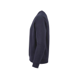 Unisex organic cotton sweatshirt with French terry 300 g/m² Capri navy-blue colour third view