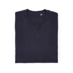 Unisex organic cotton sweatshirt with French terry 300 g/m² Capri navy-blue colour second front view
