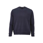 Unisex organic cotton sweatshirt with French terry 300 g/m² Capri navy-blue colour front view