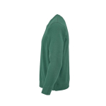Unisex organic cotton sweatshirt with French terry 300 g/m² Capri dark green colour third view