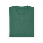 Unisex organic cotton sweatshirt with French terry 300 g/m² Capri dark green colour second front view