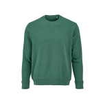 Unisex organic cotton sweatshirt with French terry 300 g/m² Capri dark green colour front view