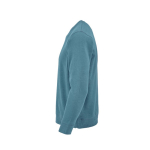 Unisex organic cotton sweatshirt with French terry 300 g/m² Capri petrol blue colour third view