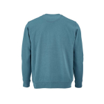 Unisex organic cotton sweatshirt with French terry 300 g/m² Capri petrol blue colour rear view