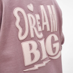 Unisex organic cotton sweatshirt with French terry 300 g/m² Capri lilac colour detail view