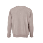 Unisex organic cotton sweatshirt with French terry 300 g/m² Capri taupe grey colour rear view