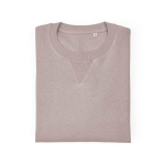 Unisex organic cotton sweatshirt with French terry 300 g/m² Capri taupe grey colour second front view