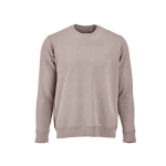 Unisex organic cotton sweatshirt with French terry 300 g/m² Capri taupe grey colour front view