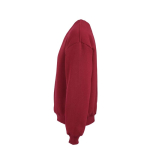 Unisex organic cotton oversized sweatshirt 340gsm Whitehaven burgundy colour third view