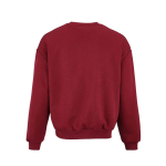 Unisex organic cotton oversized sweatshirt 340gsm Whitehaven burgundy colour rear view