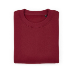 Unisex organic cotton oversized sweatshirt 340gsm Whitehaven burgundy colour second front view