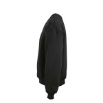 Unisex organic cotton oversized sweatshirt 340gsm Whitehaven black colour third view