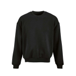 Unisex organic cotton oversized sweatshirt 340gsm Whitehaven black colour front view