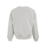 Unisex organic cotton oversized sweatshirt 340gsm Whitehaven heather light grey colour rear view