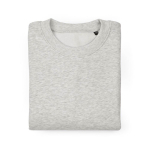 Unisex organic cotton oversized sweatshirt 340gsm Whitehaven heather light grey colour second front view