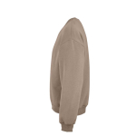 Unisex organic cotton oversized sweatshirt 340gsm Whitehaven light brown colour third view