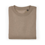 Unisex organic cotton oversized sweatshirt 340gsm Whitehaven light brown colour second front view