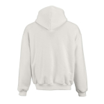Unisex oversized 340 g/m² cotton and recycled polyester hoodie Ericeira white colour rear view