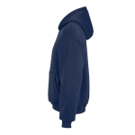 Unisex oversized 340 g/m² cotton and recycled polyester hoodie Ericeira navy-blue colour third view