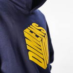 Unisex oversized 340 g/m² cotton and recycled polyester hoodie Ericeira navy-blue colour