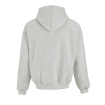 Unisex oversized 340 g/m² cotton and recycled polyester hoodie Ericeira heather light grey colour rear view