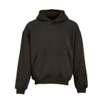 Unisex oversized 340 g/m² cotton and recycled polyester hoodie Ericeira lilac colour front view