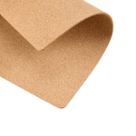 Rectangular cork placemat made in Europe natural colour detail view