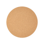 Round cork placemat made in Europe natural colour rear view
