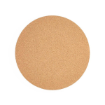 Round cork placemat made in Europe natural colour front view