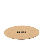 Round cork placemat made in Europe main view