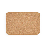 Natural cork tray with stable base, made in Europe natural colour rear view