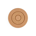 2-in-1 double-layer cork trivet made in Europe natural colour front view