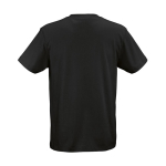 Unisex organic cotton regular fit T-shirt 165g/m² Copacabana black colour rear view