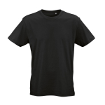 Unisex organic cotton regular fit T-shirt 165g/m² Copacabana black colour front view