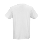 Unisex organic cotton regular fit T-shirt 165g/m² Copacabana white colour rear view