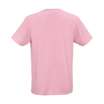 Unisex organic cotton regular fit T-shirt 165g/m² Copacabana pink colour rear view