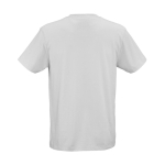 Unisex organic cotton regular fit T-shirt 165g/m² Copacabana light grey colour rear view